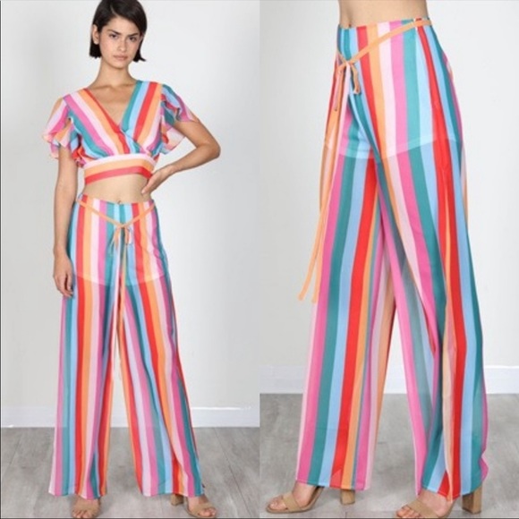 Multicolored Chiffon Pants - HOST PICK - Picture 4 of 5